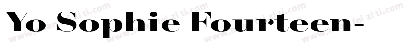 Yo Sophie Fourteen字体转换